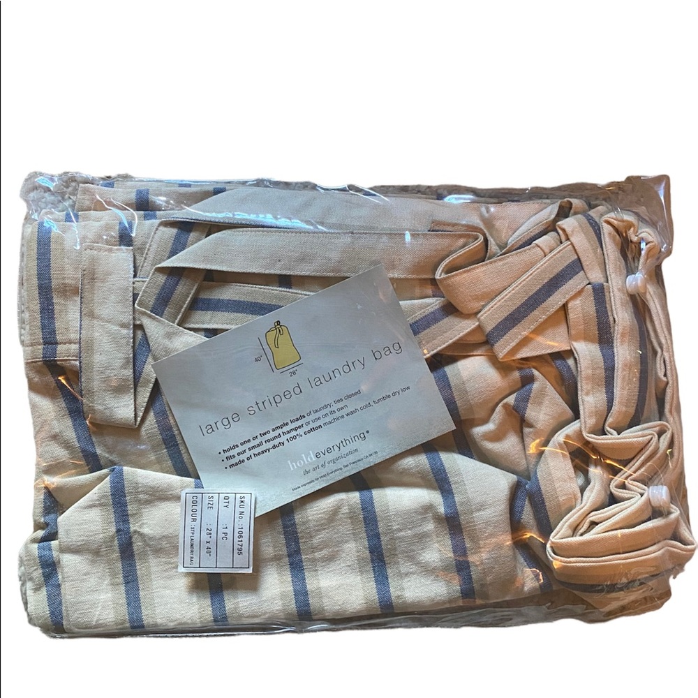 Large Striped Laundry Bag